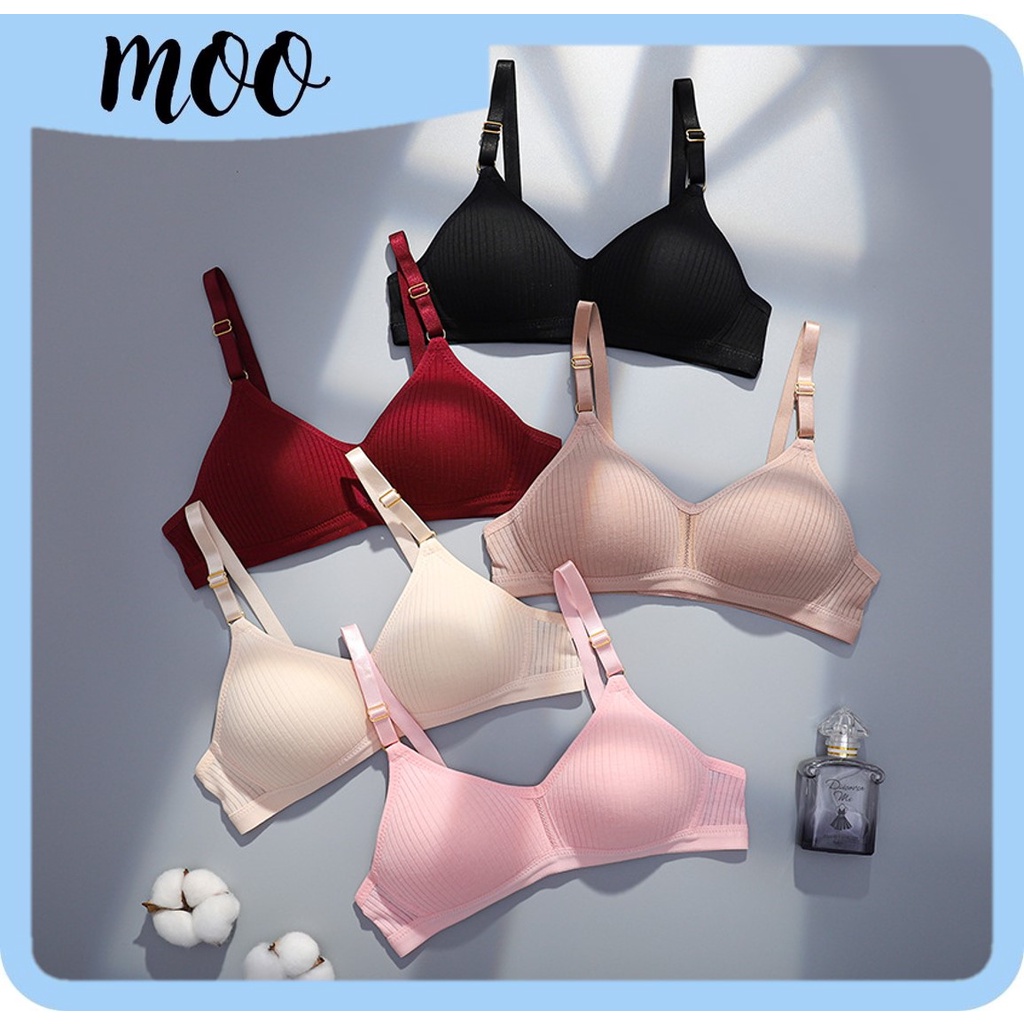 MOO B649 Bra BH Wanita Tanpa Kawat Bahan Halus Pakaian Wanita Fashion COD