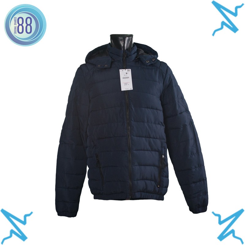 JAKET BERSHKA NAVY JACKET WINTER JAKET MUSIM DINGIN OBD BK06