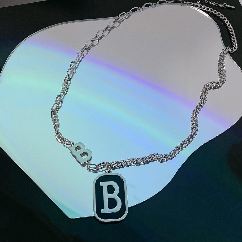 Kalung Hypoallergenic Bahan Stainless steel Gaya Hip Hop Untuk Hadiah N-22052