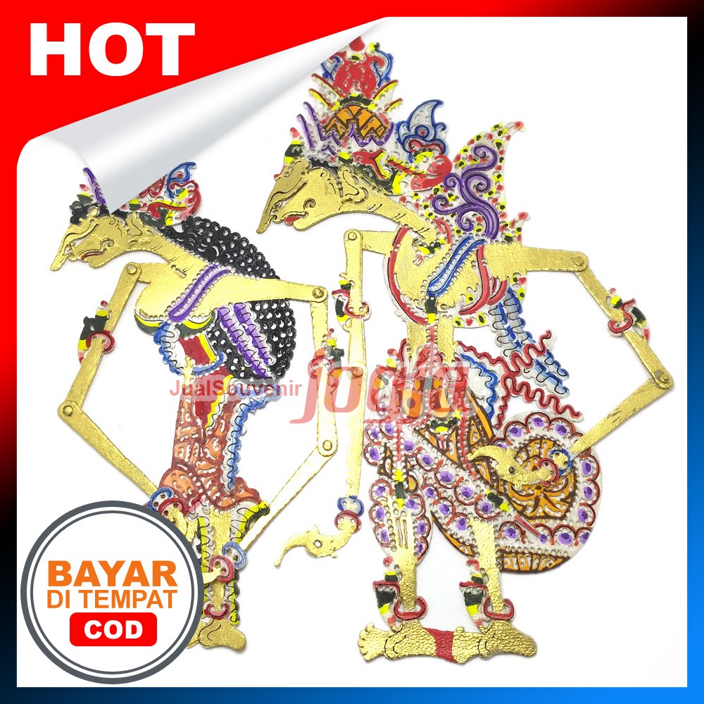  Wayang  Kulit  Rama Shinta Mahar Halus 20 Cm Tanpa Gagang 