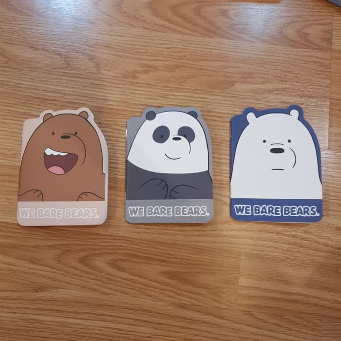 Buku Notes Kecil Notebook Kecil We Bare Bears Grizz Panda Ice Bear Bukan Miniso Japan Murah Meriah