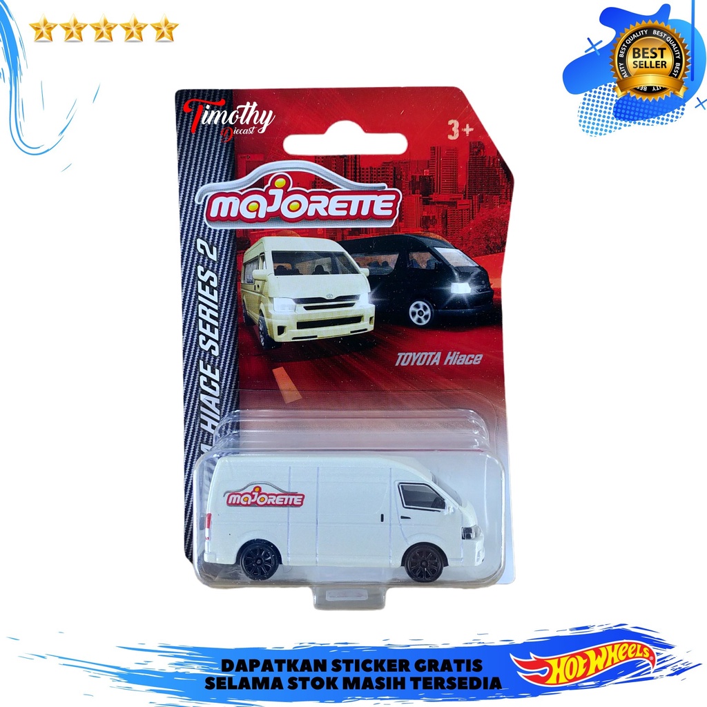 Majorette Toyota Hiace Series 2 Putih Hobi Timothy Diecast Mobil