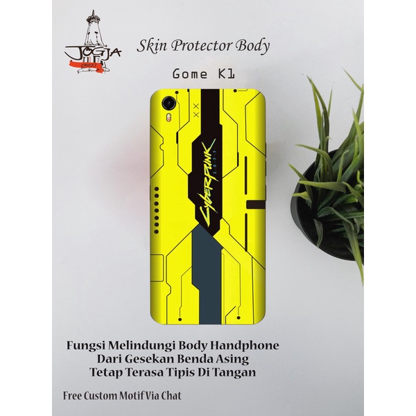 Dapat 2pcs Garskin HP GOME K1 Motif cyber - Free custom Motif