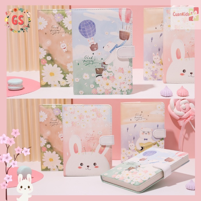 

Notebook Diary / Agenda Planner Jurnal buku tulis PU magnet - Good Morning