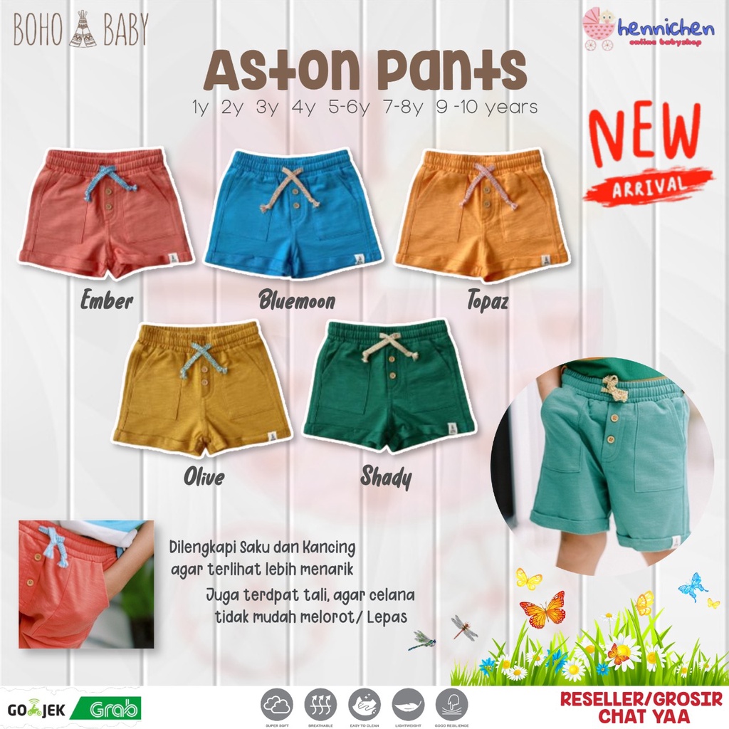 BOHOPANNA BOHO BABY ASTON PANTS CELANA ANAK PENDEK 1 - 10 TAHUN