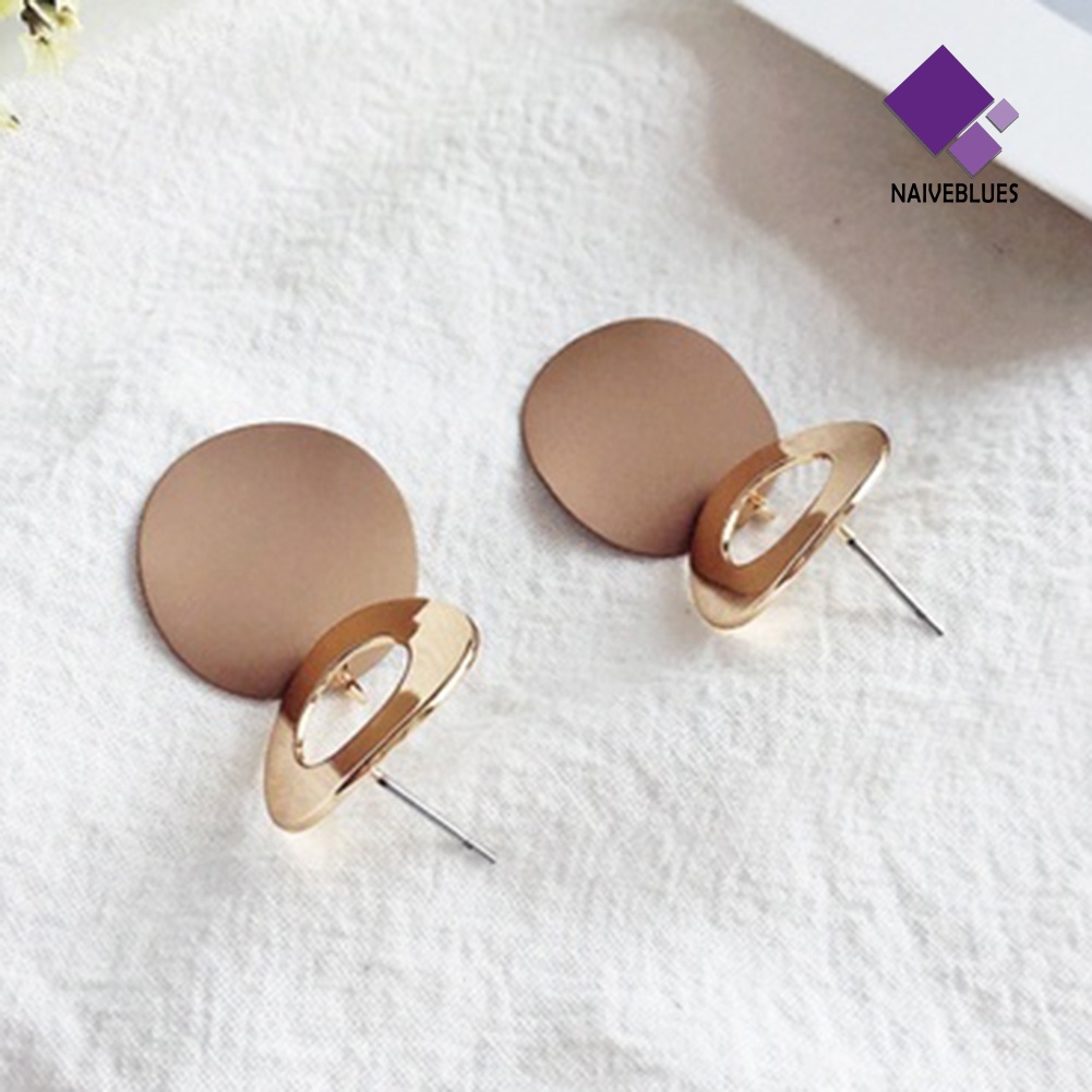 Anting Stud Bentuk Bulat Model Hollow Out Untuk Wanita