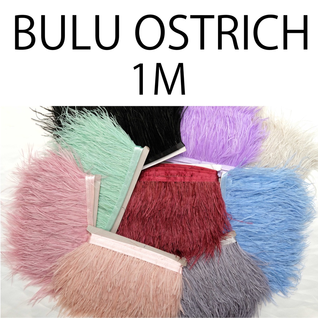 BULU OSTRICH / RENDA BULU PANJANG 1 METER