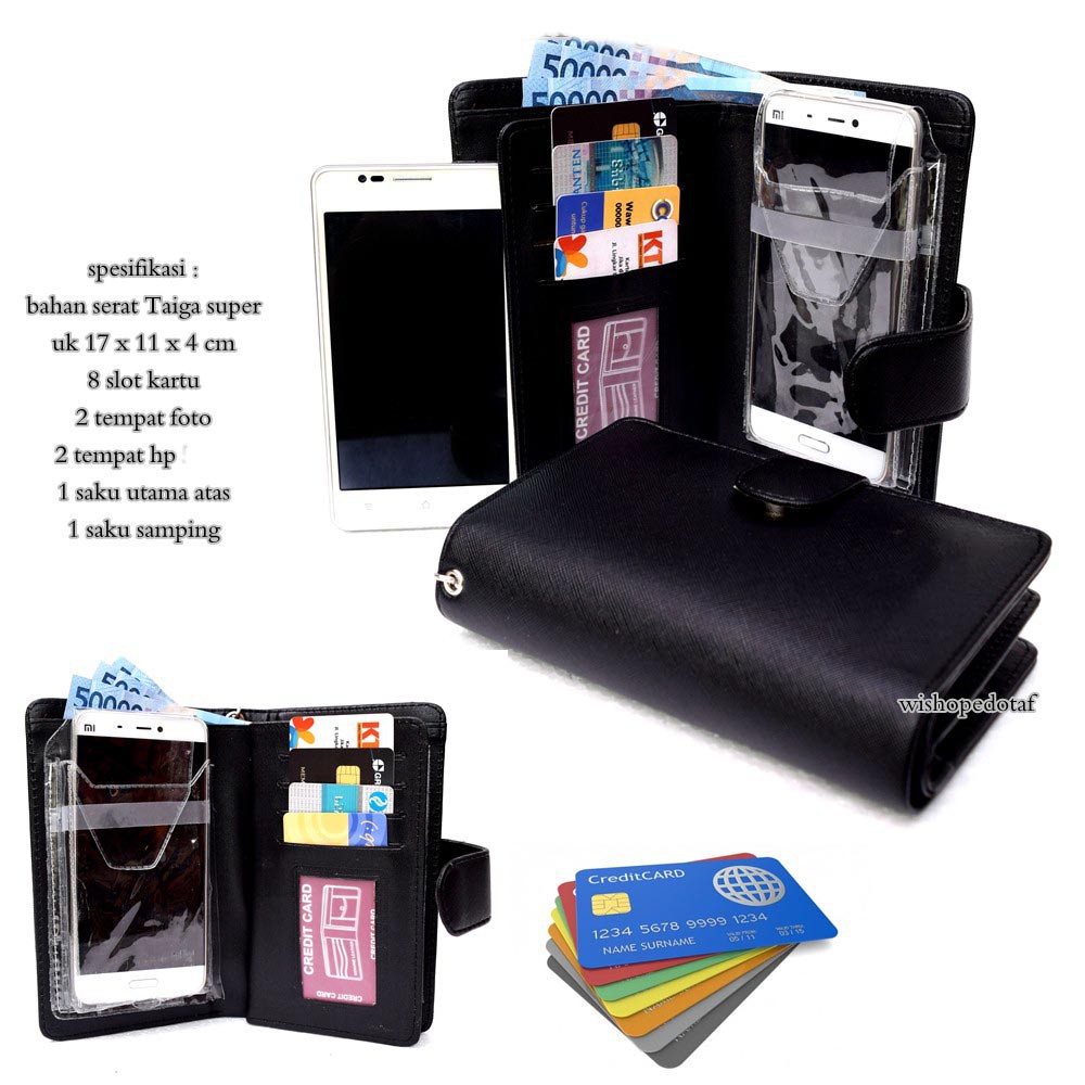 Dompet 2Hp Alexia Max Taiga Mini  Premium hitam