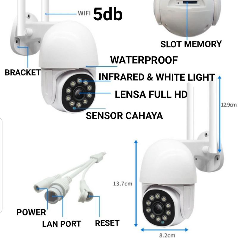 Yoosee 3Mp Full HD 1080p Ip Camera Cctv Wireless Outdoor Waterproof Anti Hujan