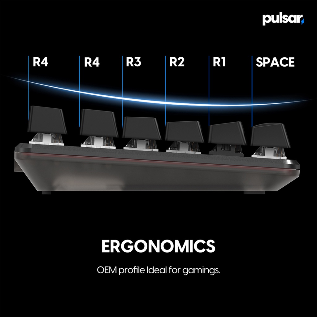 Pulsar Basic KR ANSI Keycaps - ABS Doubleshot 104 Keys US KR