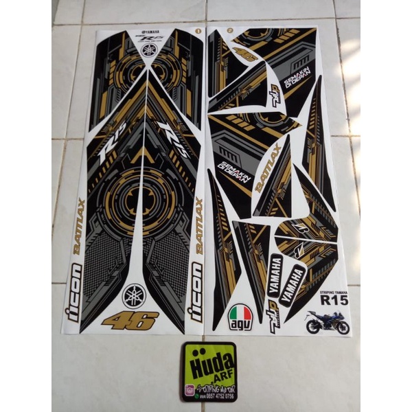 striping motor variasi R15V2 sticker variasi R15V2 terlarid