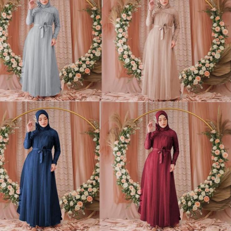 TDN.19Au22ѕ • Maxi mikayla/Gamis brukat/gamis2021/gamis modern wanita/gamis /baju gamis muslim/dress