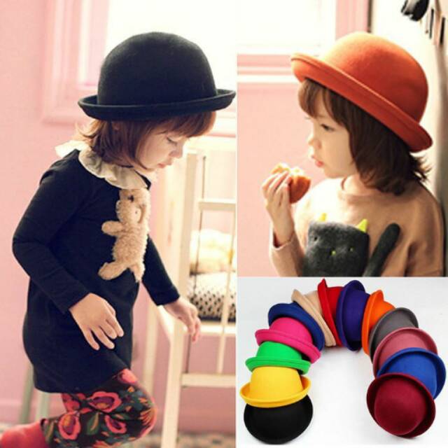 Bowler hat anak, topi caplin keren untuk anak