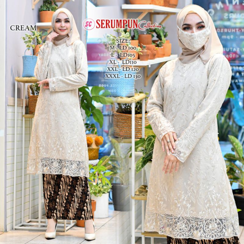 kebaya tulle jumbo ld 130 - kebaya big size - kebaya wisuda