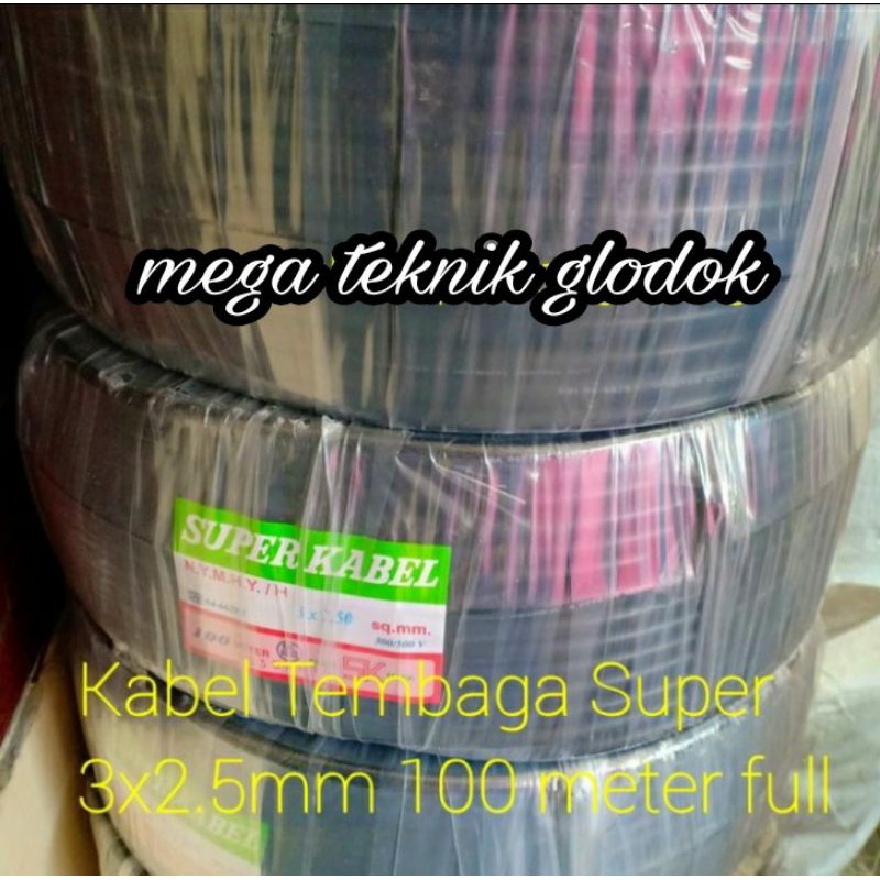 Kabel tembaga Super SNI.Serabut 3x2.5mm nyyhy