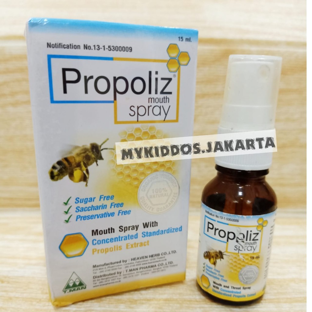 PROPOLIZ MOUTH SPRAY - SPRAY RADANG TENGGOROKAN 15ML THAILAND 100%