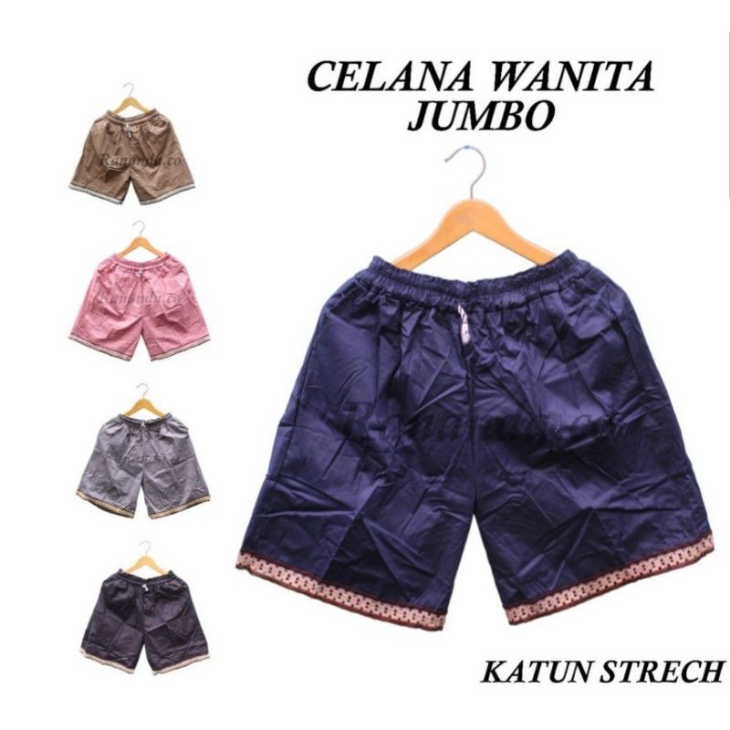 Celana Hotpants Katun Stretch Variasi Renda / Celana Pendek wanita