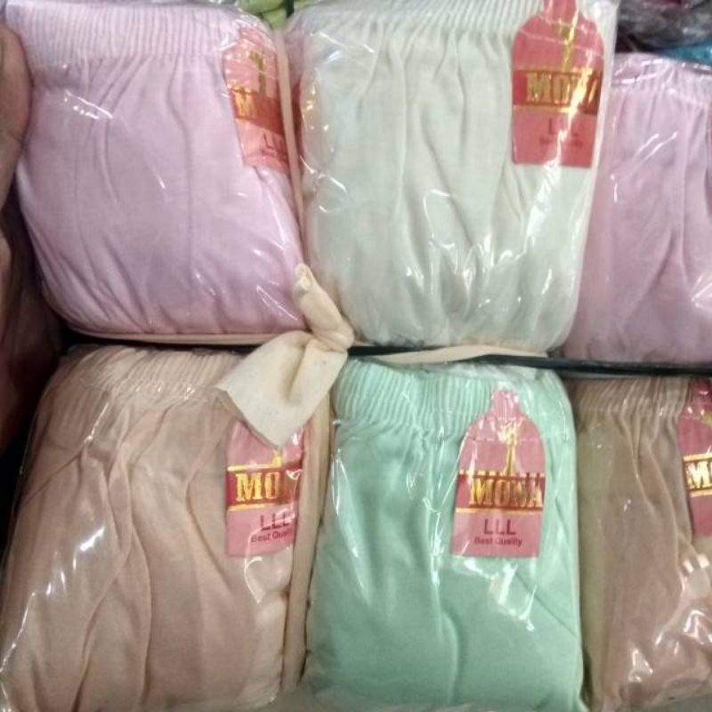 12 PCS CD MONA WANITA REMAJA DEWASA TERMURAH / CELANA DALAM MONA POLOS RENDA JUMBO