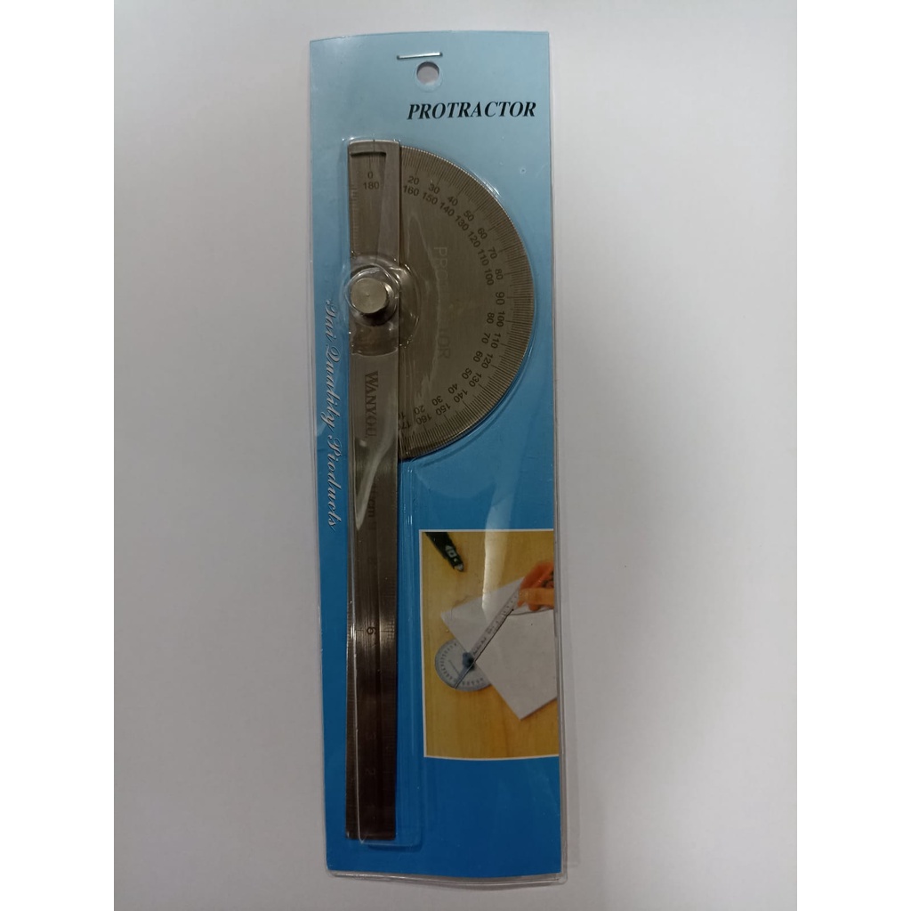 THUNDER Penggaris Protractor Stainless Busur Derajat 10 cm half Round
