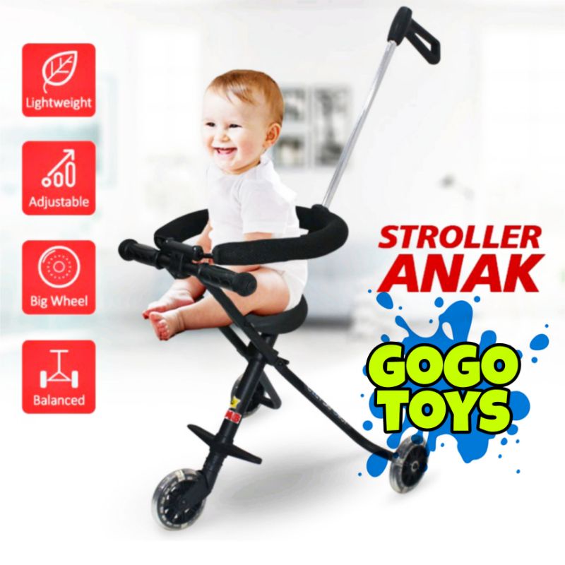 STROLLER ANAK MICRO EZZY STROLLER S05 STROLLER LIPAT TRAVELLING RODA 3 KERETA ANAK RODA 3 PMB S-05