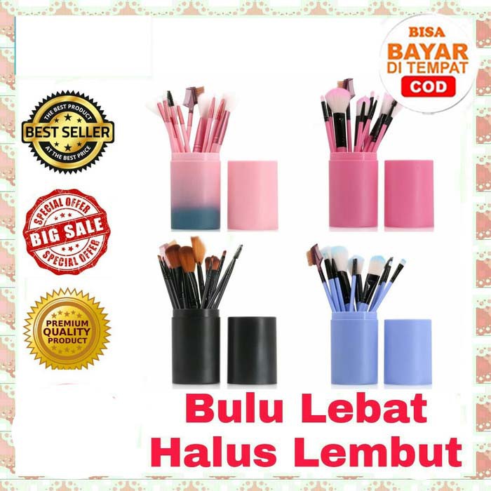 Kuas Make Up Tabung 10pcs Make Up Brush 10 Set In 1 Tube Import Murah_Lynn Design