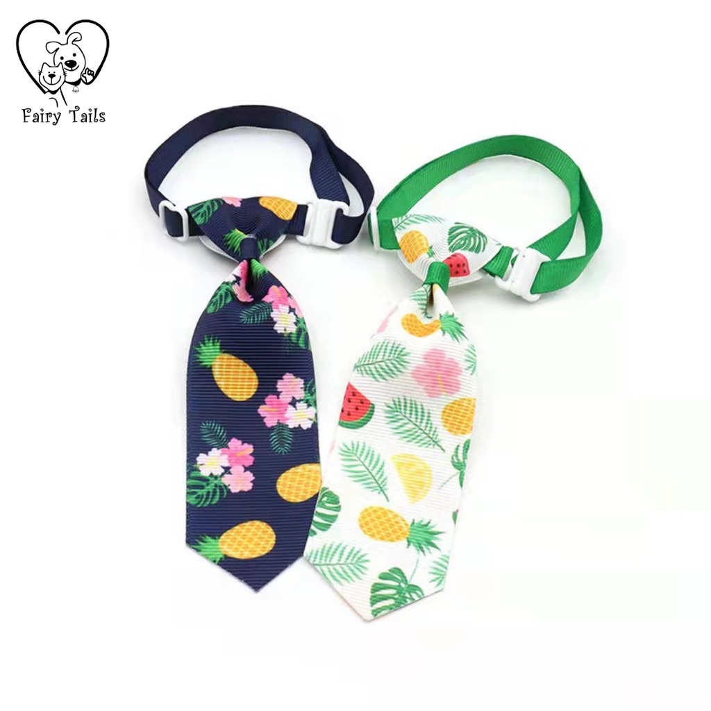 Dasi Anabul Anjing Kucing Fashionable Kostum Cosplay Tropical Fruits Motif Buah Lucu | Fashion Costume Pet Tie