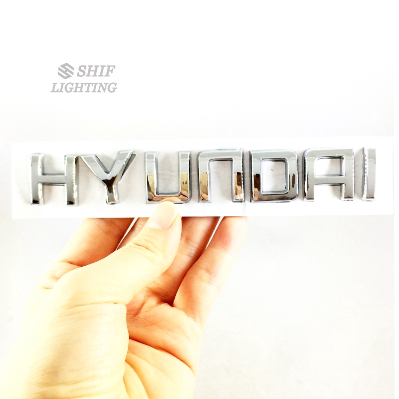 Stiker Emblem Motif Logo Hyundai Bahan ABS Chrome untuk Mobil Hyundai