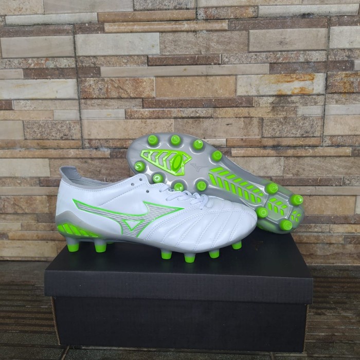 SEPATU BOLA MIZUNO MORELIA NEO3 WHITE GREEN FG-SEPATU BOLA MIZUNO-MIZUNO-sepatu bola