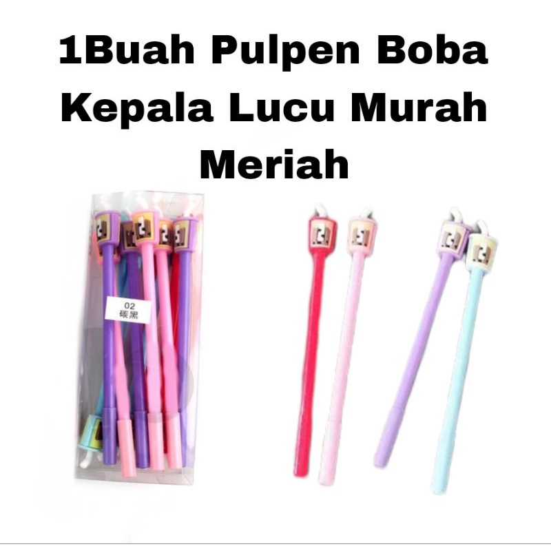 

Pulpen Gel Kepala Boba Lucu Murah / 1Buah Pulpen Boba K02