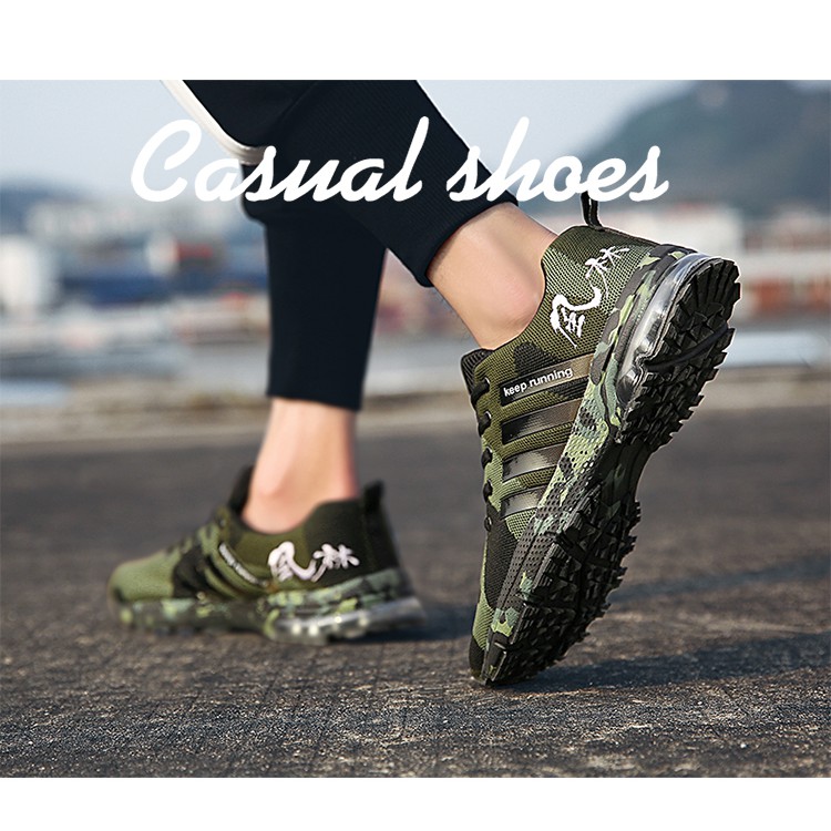 [COD-NOOS] Sepatu Sneakers Fashion Pria - Sepatu Running seri 208 Limited Army Edition