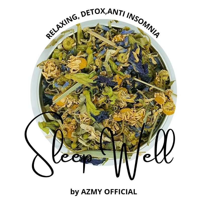 

SLEEP WELL SLEEPING BEAUTY TEA BLEND FLOWER HERBAL DETOX TEA TISANE CHAMOMILE LAVENDER PEPPERMINT BUTTERFLY PEA LEMONGRASS PANDANUS DAUN SEREH PANDAN KERING BUNGA TELANG ANTI INSOMNIA SUSAH TIDUR RELAXING TIDUR PULAS DEEP SLEEP