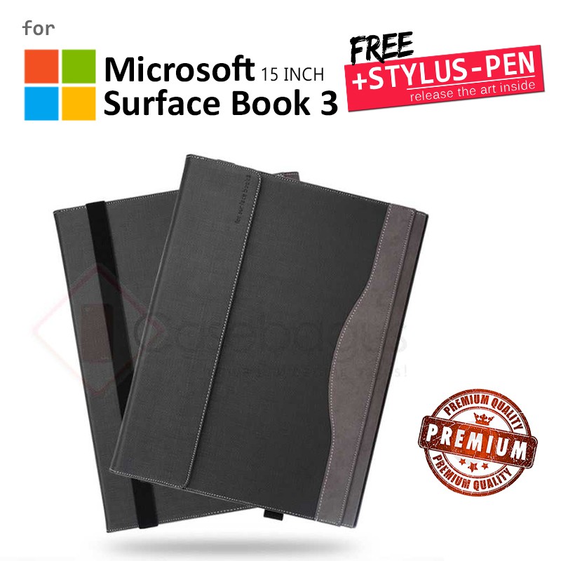 Microsoft Surface Book 3 15 Inch - Wave Elegant Leather Flip Case