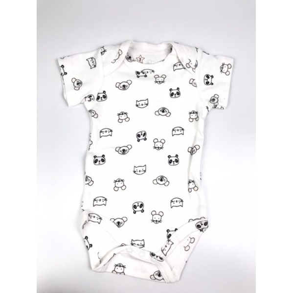 BABY K2 - Baby Bodysuit Isi 5 Pcs Motif Panda Pink Merek Tedmimak