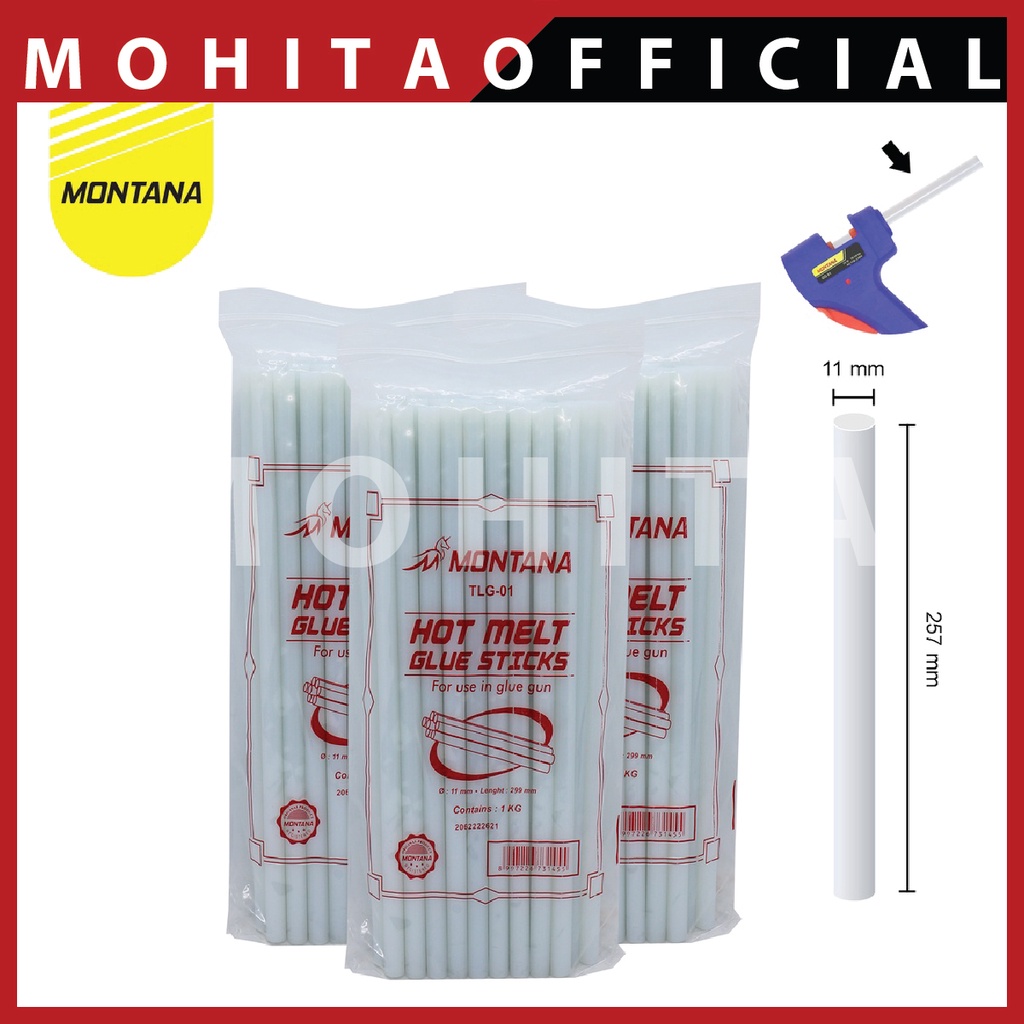 lem tembak besar montana 25 cm/isi lem tembak/lem glue stick/refill lem tembak/refill lem tembak bes