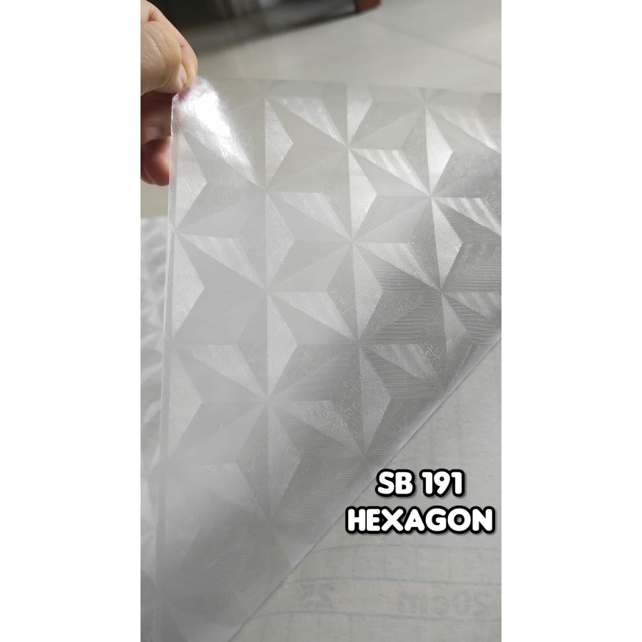 SUNBLAST KACA  SB 189 190 191 SUN BLAST MOTIF KIPAS KUBUS HEXAGON WALLPAPER STICKER STIKER DINDING STIKER KACA PINTU JENDELA DAPUR KAMAR MANDI