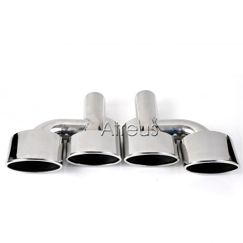 1 Kit Ujung Knalpot Bahan Stainless Steel 304 Untuk Mercedes W204 BENZ C-Class AMG W204