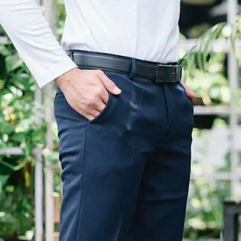 CELANA KANTOR | KERJA | FORMAL | BAHAN | PANJANG | HITAM PRIA SLIMFIT | MURAH