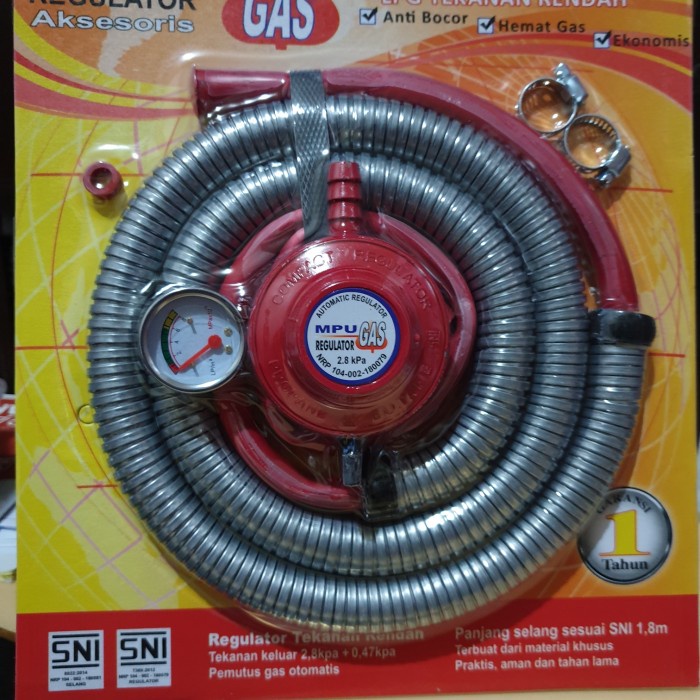REGULATOR DAN SELANG GAS MPU / REGULATOR MPU TYPE M-089/ SELANG GAS AMAN