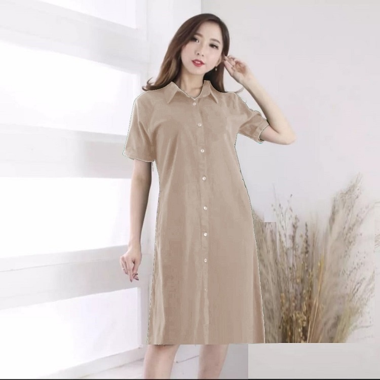 VVV olshop Tunik 583 Polos Bahan Ardila Crep Samping belah kiri dan Kanan / Tunik Wanita / Dress Wan