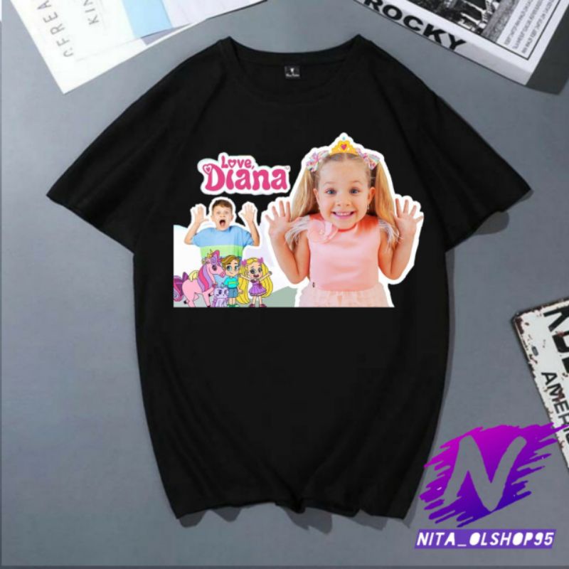 baju anak love Diana kaos love Diana