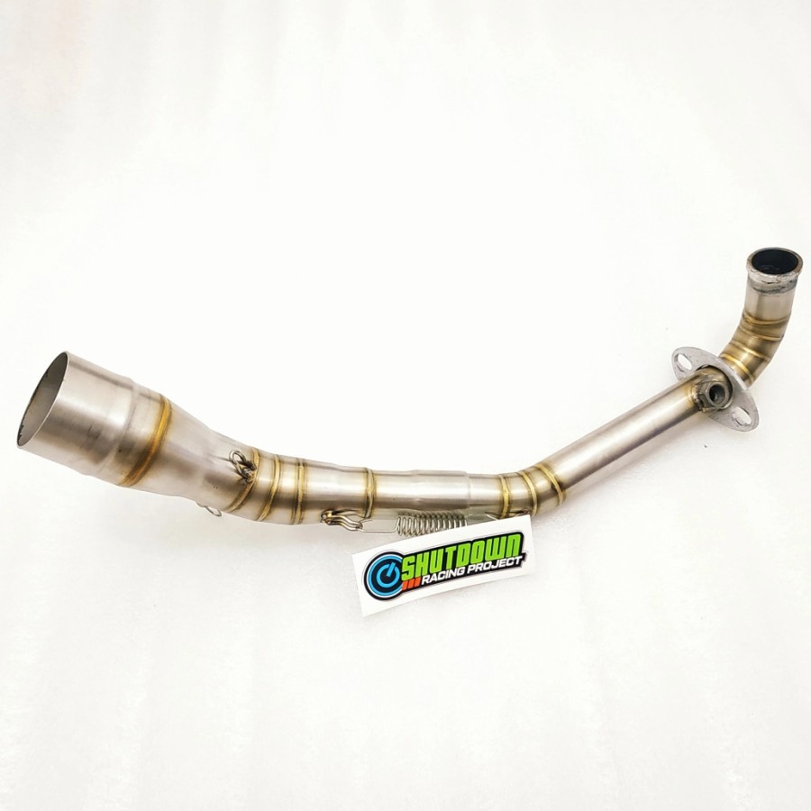 Header/Pipa Leher Knalpot Racing untuk Honda PCX 160 (diameter sok inlet 50mm/2inch)