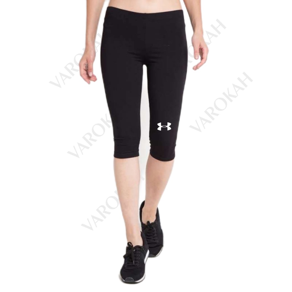 legging pendek pria celana baselayer manset pendek unisex pria wanita olahraga sepeda volly renang