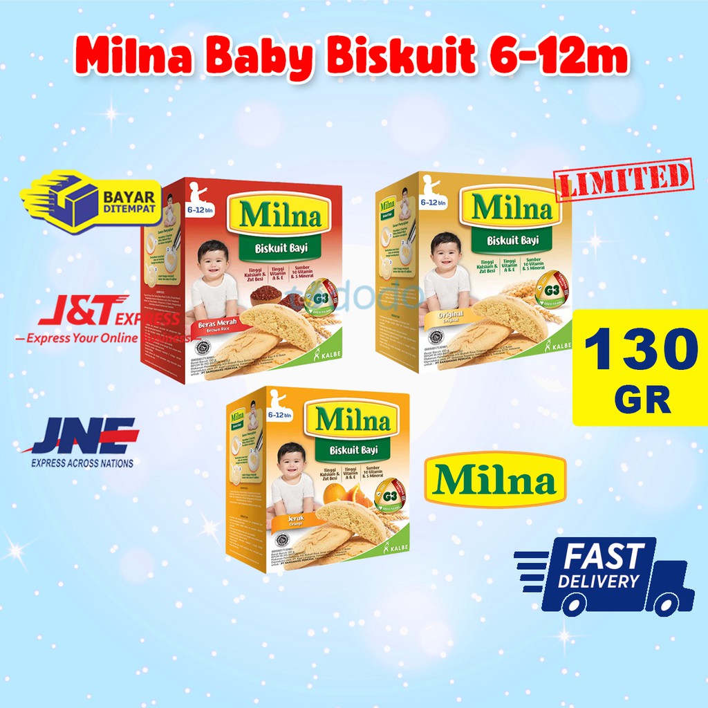Milna Baby Biskuit 130gr - Biskuit Bayi