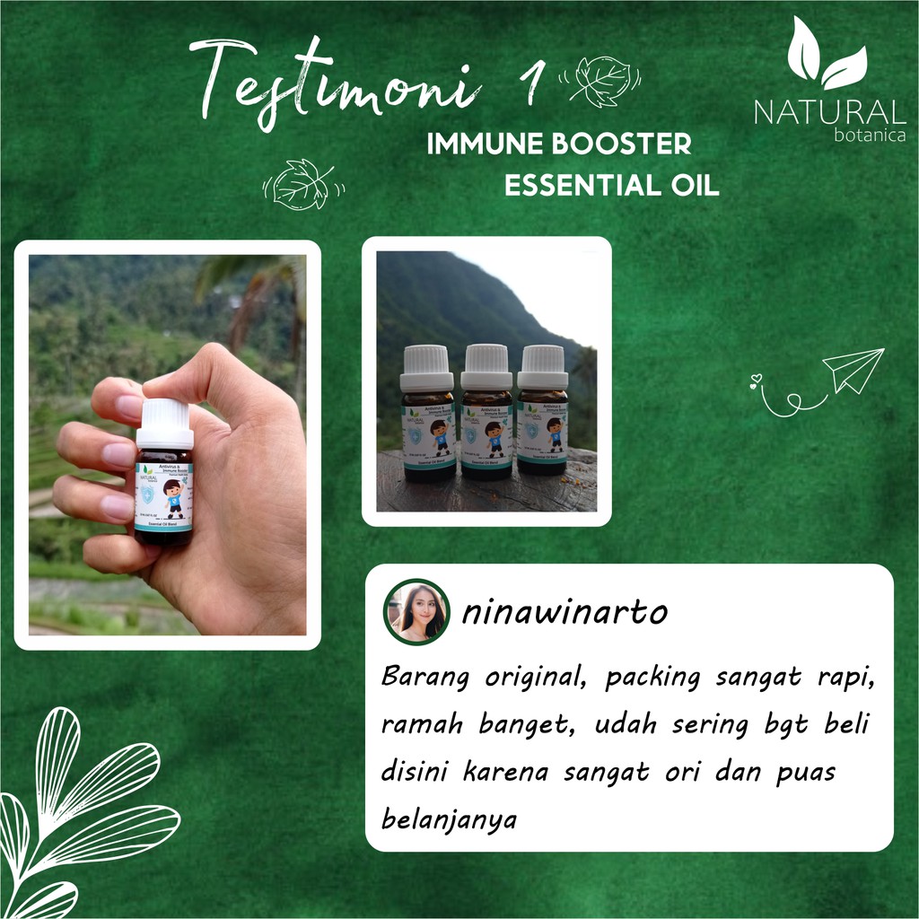 Natural Botanica Antivirus &amp; Immune Booster Essential Oil Pure Minyak Esensial Diffuser Humidifier