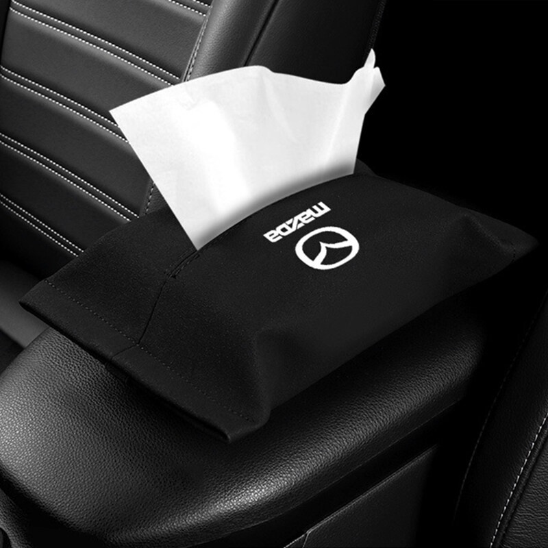 1PC for Mazda 2 3 5 6 323 626 RX8 RX7 MX3 MX5 CX9 CX7 CX5 Atenza Axela Speed Car Tissue Bag Paper Extraction Seat Hanging Tissue Box Creative Armrest Box Interior