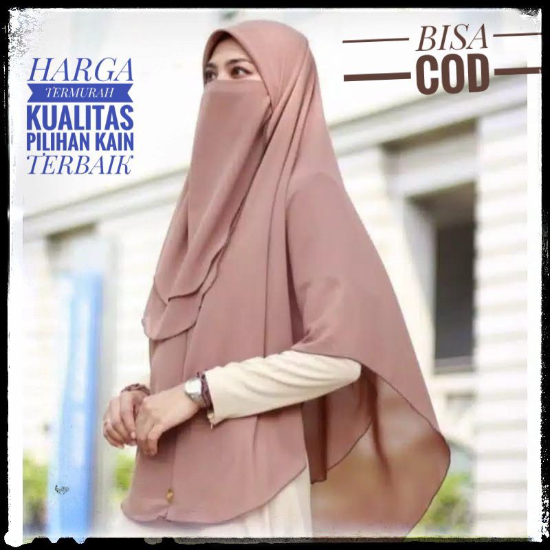 KHIMAR INSTAN/KHIMAR ALESYA/SEDIA UKURAN JUMBO/BANYAK WARNA/JILBAB RESLETING/JILBAB INSTAN CADAR