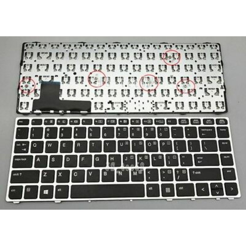 KEYBOARD FOR HP EliteBook For Folio 9470M 9470 9480 9480M No Backlit, SilverF