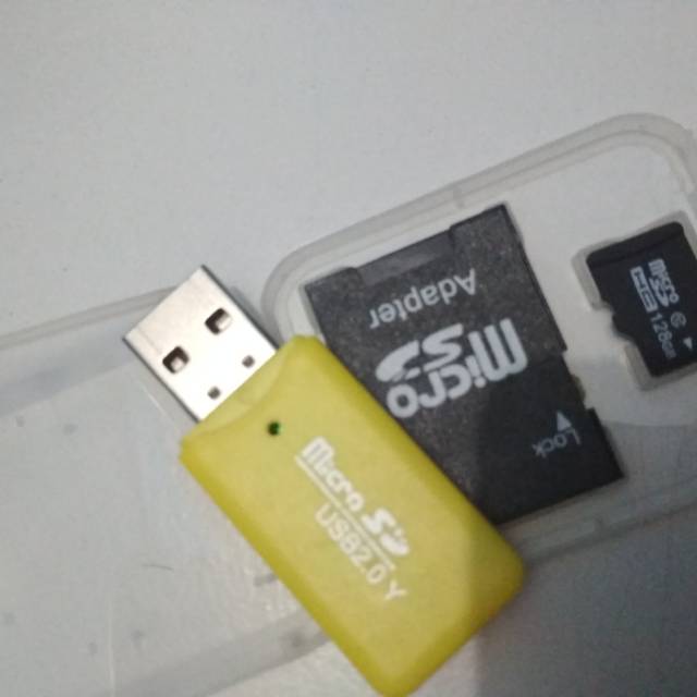Kartu SD 128gb free cardreafer + adapter