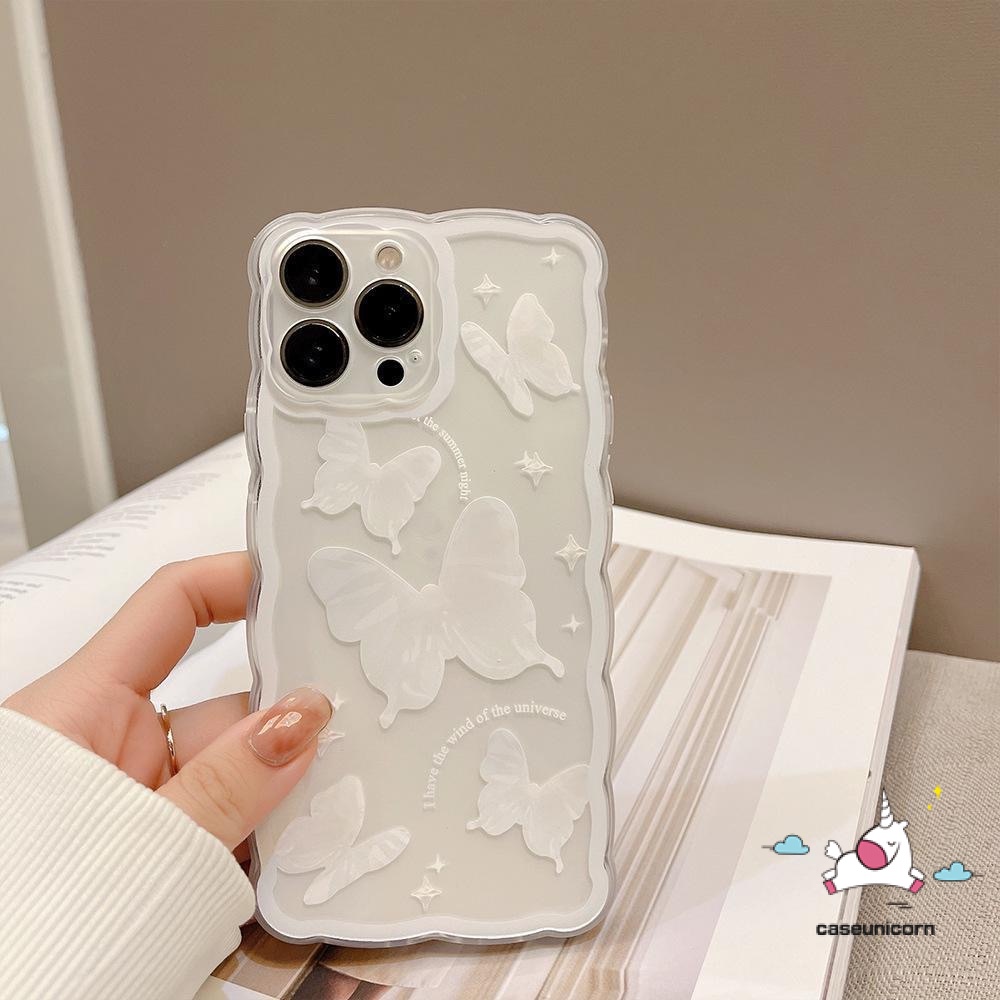 Soft Case Pelindung Lensa Bening Tahan Banting Motif Kupu-Kupu Untuk iPhone 11 Pro Max 12 13 Pro Max 7 8 SE 2020 7Plus 8Plus XR X XS Max 6 6S Plus Butterfly