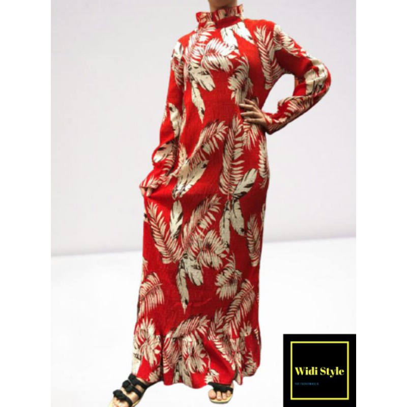 Gamis Plisket Motif Import Bangkok